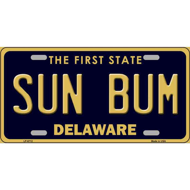 Sun Bum Delaware Novelty Metal License Plate LP-6712