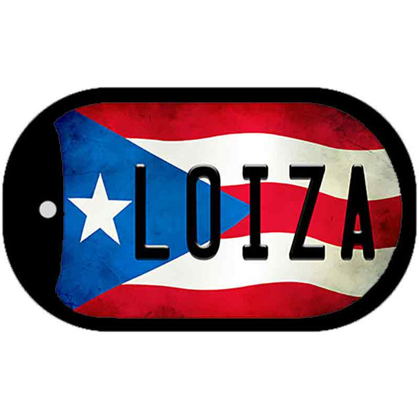 Loiza Puerto Rico State Flag Novelty Metal Dog Tag Necklace DT-11359