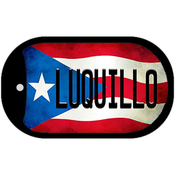 Luquillo Puerto Rico State Flag Novelty Metal Dog Tag Necklace DT-11360