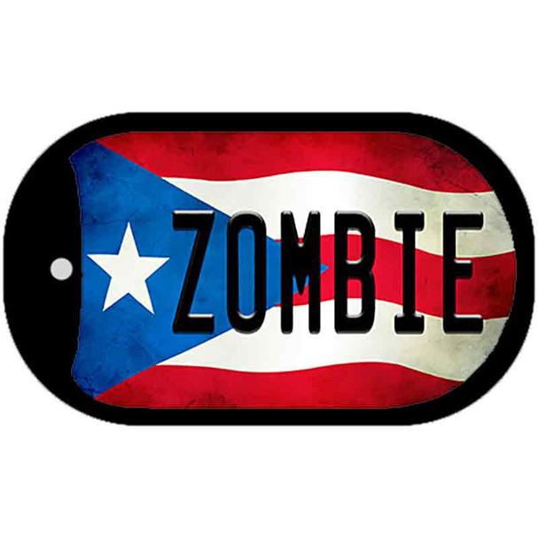 Zombie Puerto Rico State Flag Novelty Metal Dog Tag Necklace DT-11411