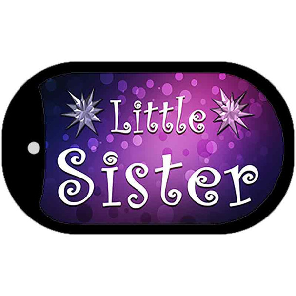 Little Sister Novelty Metal Dog Tag Necklace DT-11550