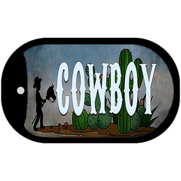 Cowboy Novelty Metal Dog Tag Necklace DT-11569