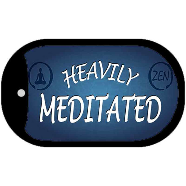 Heavily Meditated Novelty Metal Dog Tag Necklace DT-11731