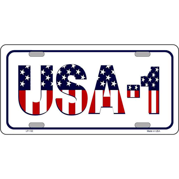 USA 1 Novelty Metal License Plate