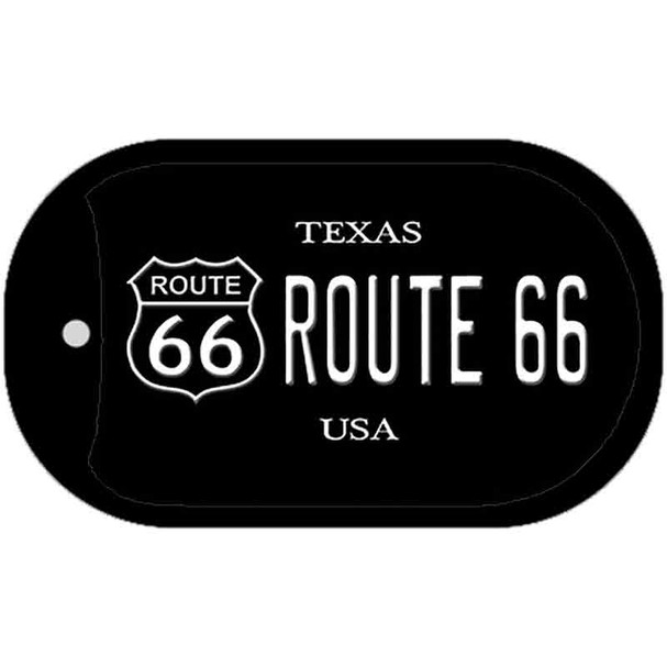 Route 66 Texas Novelty Metal Dog Tag Necklace DT-1483