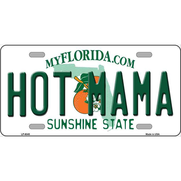 Hot Mama Florida Novelty Metal License Plate
