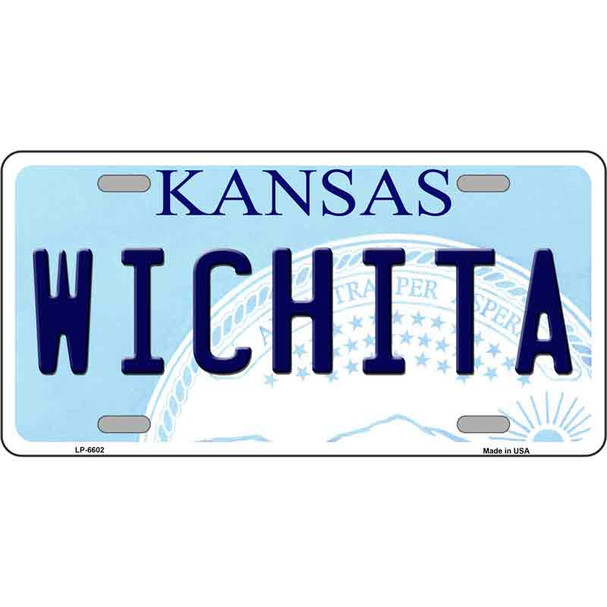 Wichita Kansas Novelty Metal License Plate