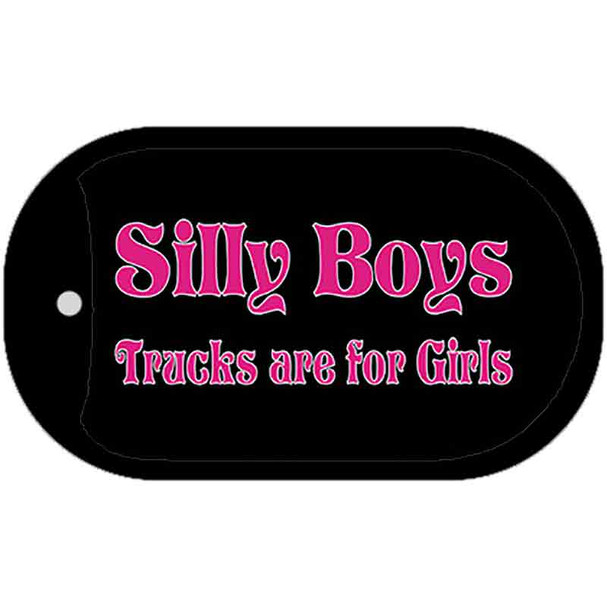 Silly Boys Trucks For Girls Novelty Metal Dog Tag Necklace DT-6881
