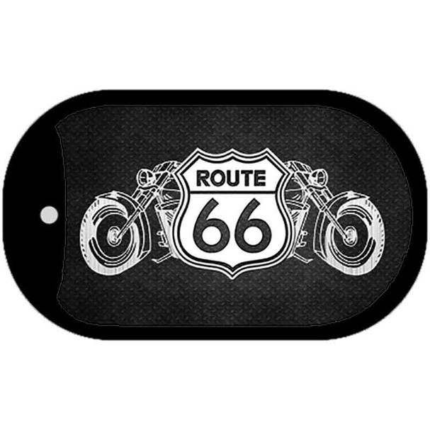 Route 66 Bikes Novelty Metal Dog Tag Necklace DT-8701