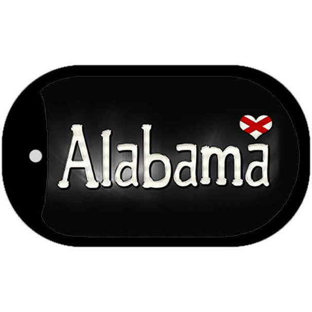 Alabama Flag Script Novelty Metal Dog Tag Necklace DT-9439