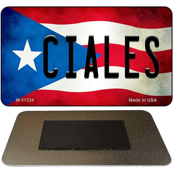 Ciales Puerto Rico State Flag Novelty Metal Magnet M-11334