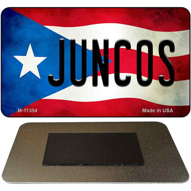 Juncos Puerto Rico State Flag Novelty Metal Magnet M-11354
