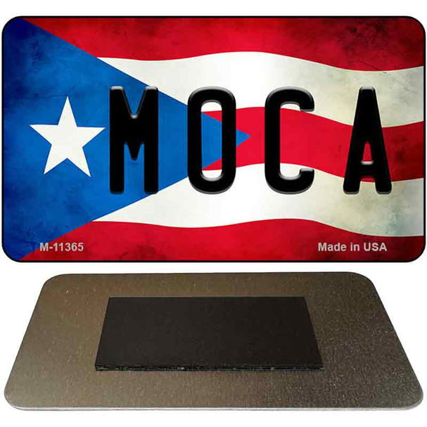 Moca Puerto Rico State Flag Novelty Metal Magnet M-11365