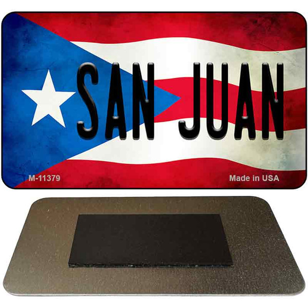 San Juan Puerto Rico State Flag Novelty Metal Magnet M-11379