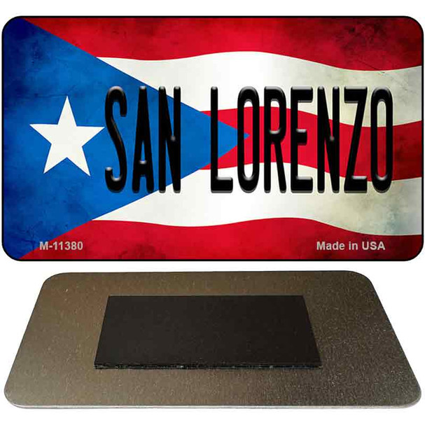San Lorenzo Puerto Rico State Flag Novelty Metal Magnet M-11380