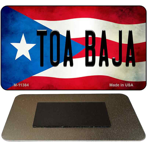 Toa Baja Puerto Rico State Flag Novelty Metal Magnet M-11384