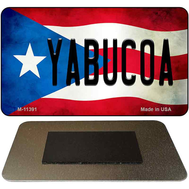 Yabucoa Puerto Rico State Flag Novelty Metal Magnet M-11391