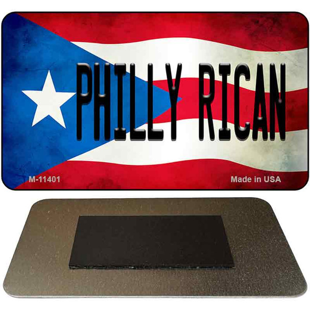 Philly Rican Puerto Rico State Flag Novelty Metal Magnet M-11401
