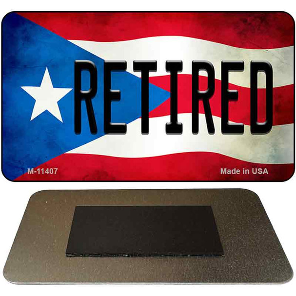 Retired Puerto Rico State Flag Novelty Metal Magnet M-11407