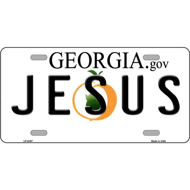 Jesus Georgia Novelty Metal License Plate