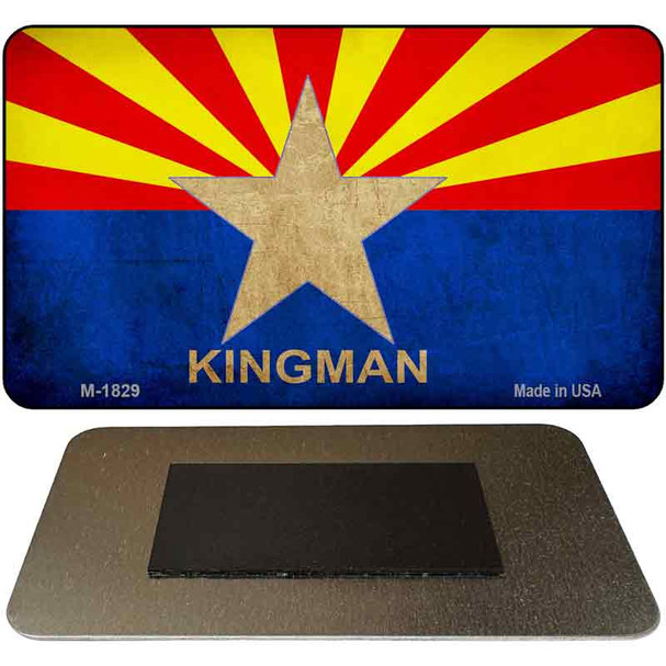 Kingman Arizona Flag Novelty Metal Magnet M-1829