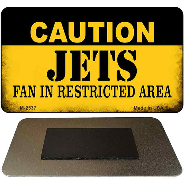 Caution Jets Fan Area Novelty Metal Magnet M-2537