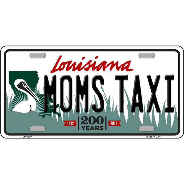 Moms Taxi Louisiana Novelty Metal License Plate