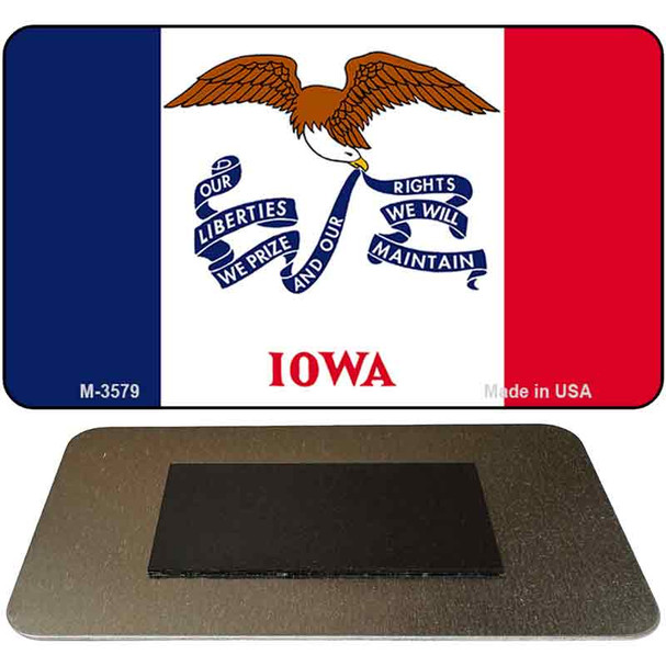 Iowa State Flag Novelty Metal Magnet M-3579