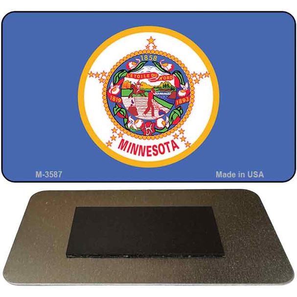 Minnesota State Flag Novelty Metal Magnet M-3587