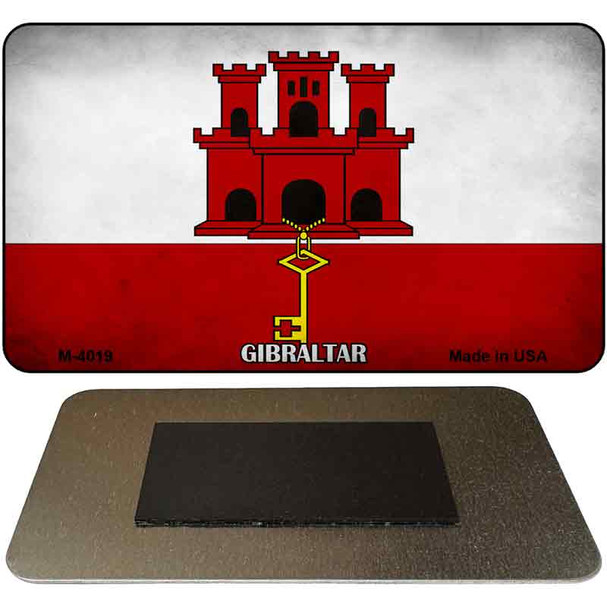 Gibraltar Flag Novelty Metal Magnet M-4019