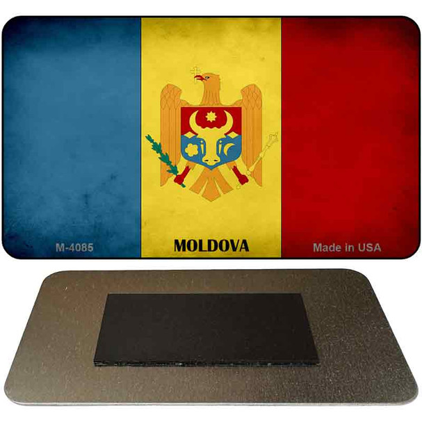 Moldova Flag Novelty Metal Magnet M-4085
