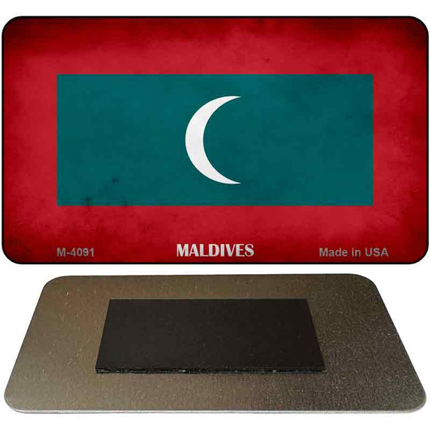 Maldives Flag Novelty Metal Magnet M-4091