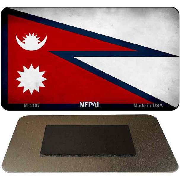 Nepal Flag Novelty Metal Magnet M-4107
