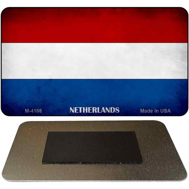 Netherlands Flag Novelty Metal Magnet M-4108