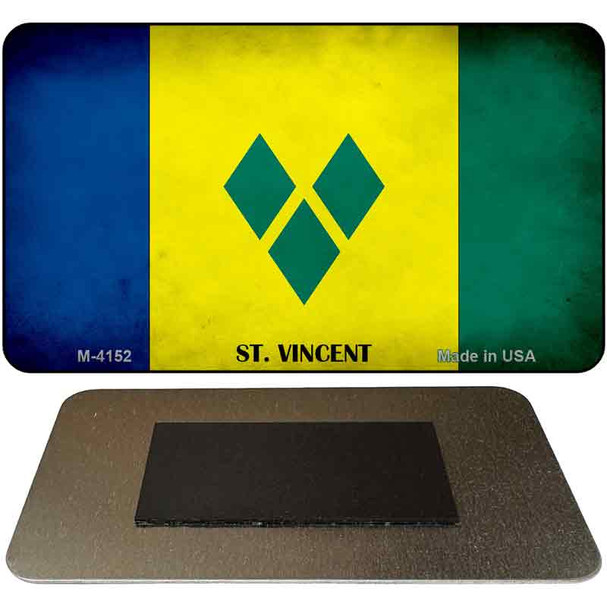 St Vincent Flag Novelty Metal Magnet M-4152