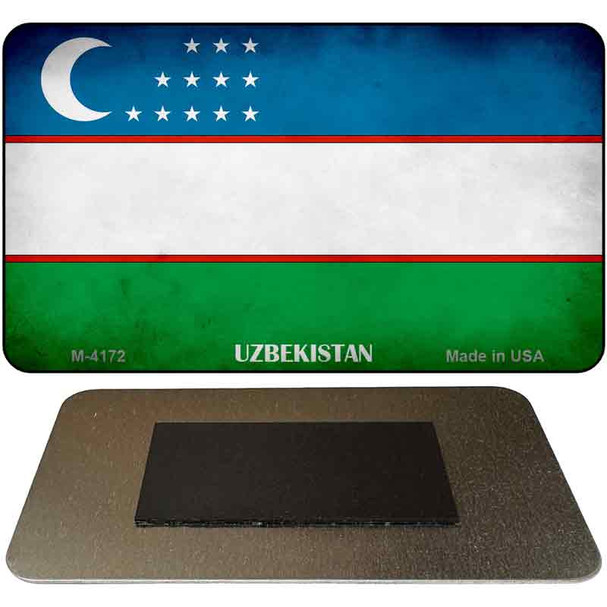 Uzbekistan Flag Novelty Metal Magnet M-4172