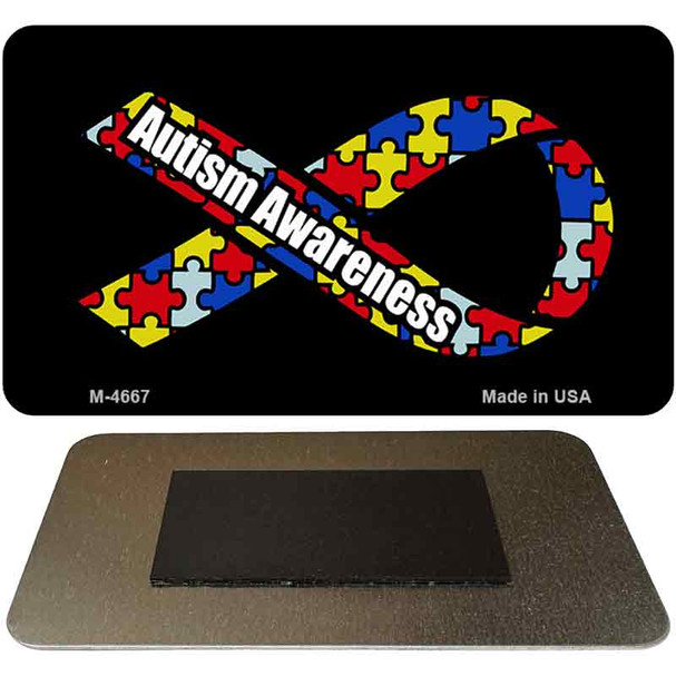 Autism Awareness Ribbon Novelty Metal Magnet M-4667