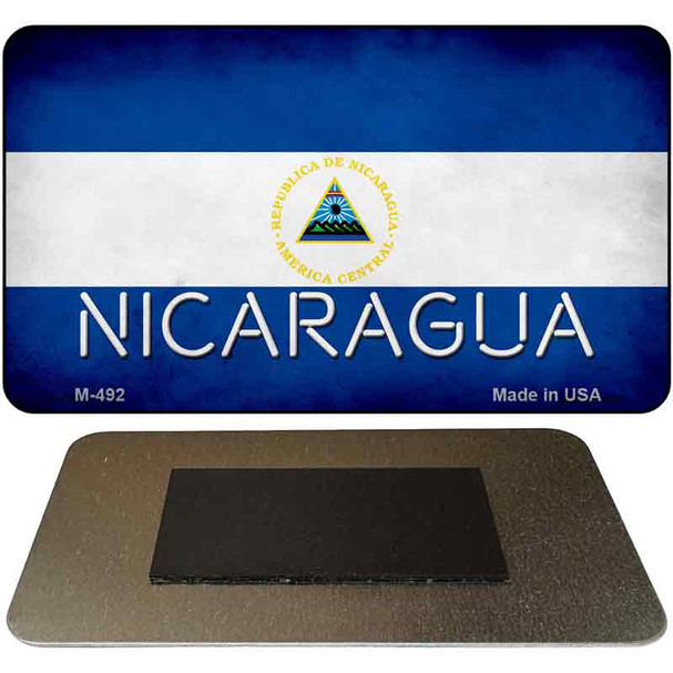 Nicaragua Flag Novelty Metal Magnet M-492
