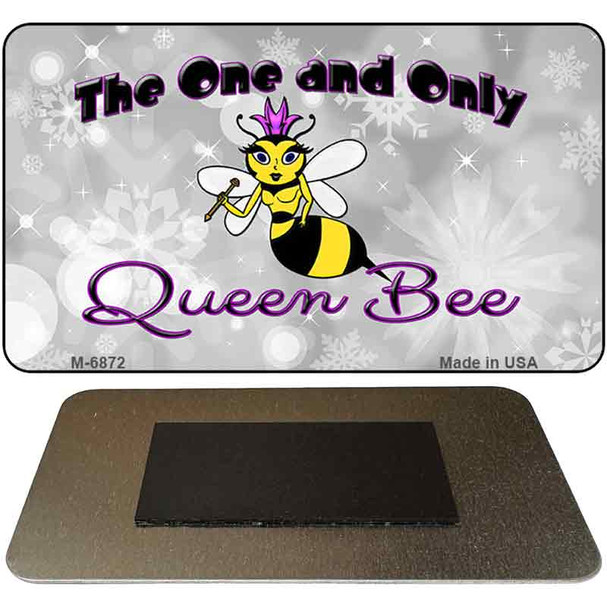 Queen Bee Purple Novelty Metal Magnet M-6872
