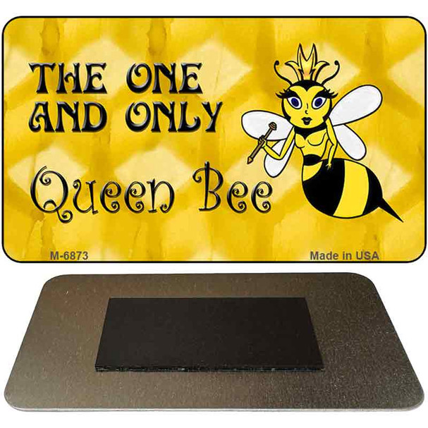 Queen Bee Yellow Novelty Metal Magnet M-6873