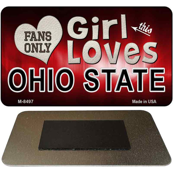 This Girl Loves Her Ohio State Novelty Metal Magnet M-8497