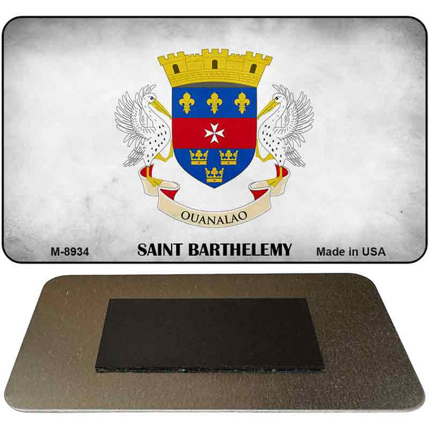 Saint Barthelemy Flag Novelty Metal Magnet M-8934