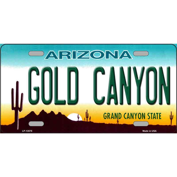 Gold Canyon Arizona Novelty Metal License Plate Tag