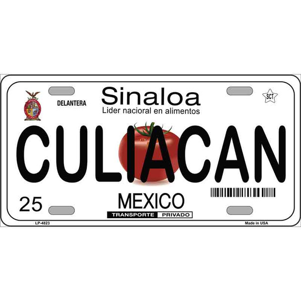 Culiacan Mexico Novelty Metal License Plate