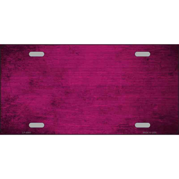 Pink Oil Rubbed Solid Metal Novelty License Plate