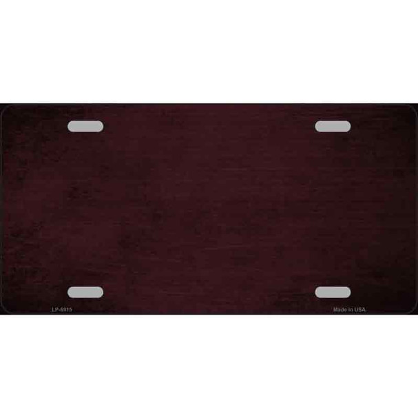 Burguny Oil Rubbed Solid Metal Novelty License Plate