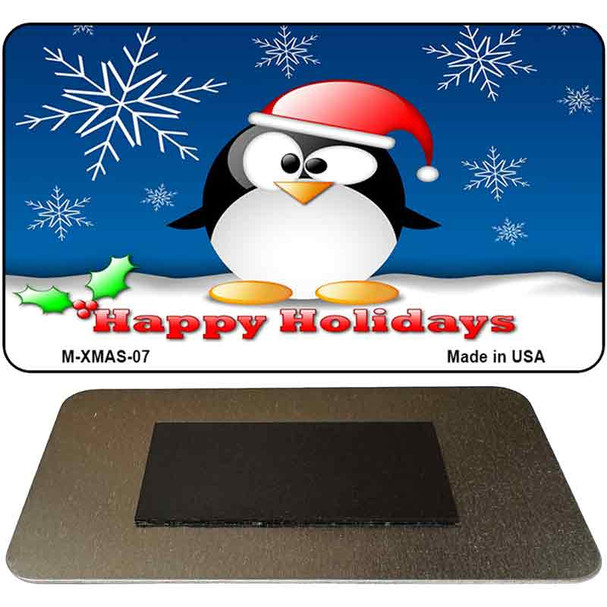 Happy Holidays Penguin Novelty Metal Magnet XMAS-07