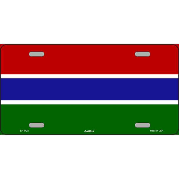 Gambia Flag Metal Novelty License Plate