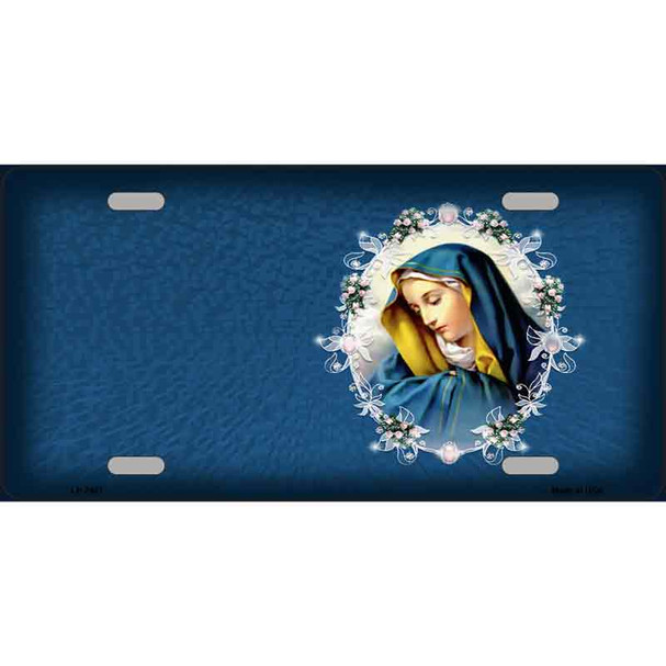 Virgin Mary Metal Novelty License Plate