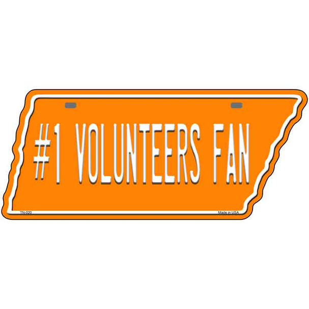 Number 1 Volunteers Fan Novelty Metal Tennessee License Plate Tag TN-020